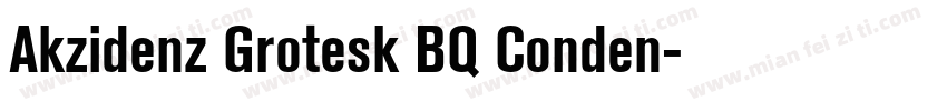 Akzidenz Grotesk BQ Conden字体转换